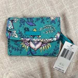 Vera Bradley Teal and Purple Floral Wallet